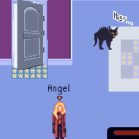 Image: Dungeon Girls - Angel fighting Bad Cat