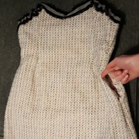 Image: Mini dress with princess seams, rainbow 'Chanel stitching,' + pockets