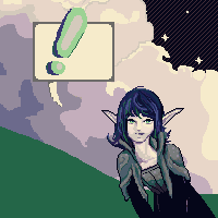 Image: A Dungeons & Dragons moon elf (my NWN2 main Una Farlong to be exact)