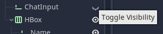 (Screenshot: The ChatInput is hidden at the start.)